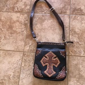 Black & Brown Western Purse